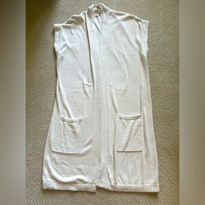 Barefoot Dreams CozyChic Ultra Lite Cream Colored Short Sleeve Cardigan